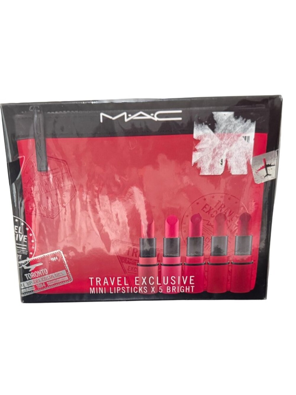 MAC New Box of 5 Mini Travel Lipsticks 706 , 707, 701, 520, 510 Pink /Red